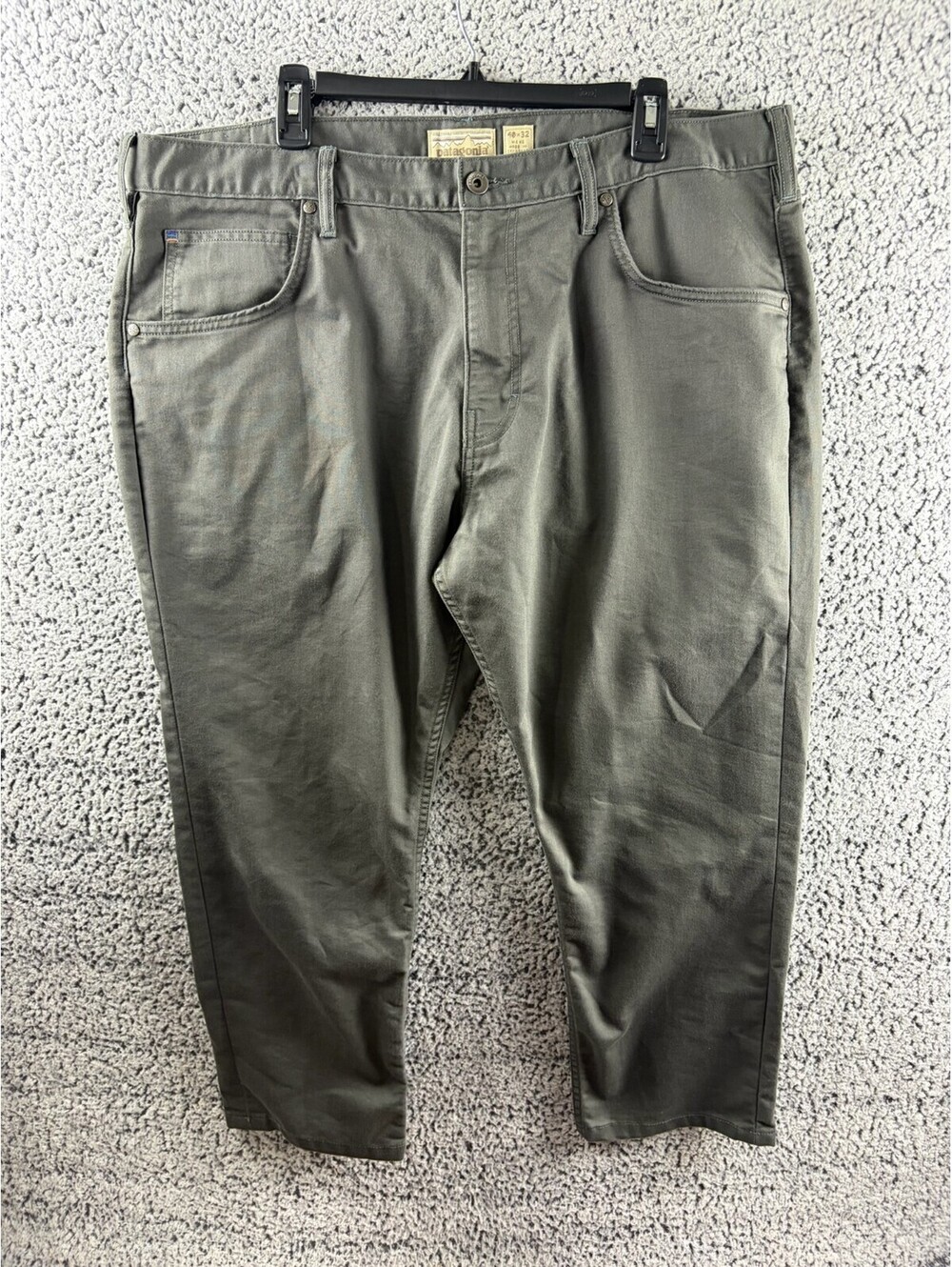 Patagonia Men’s Jeans 40x32 Straight Fit Gray Organic Cotton Pants Hemmed 25"